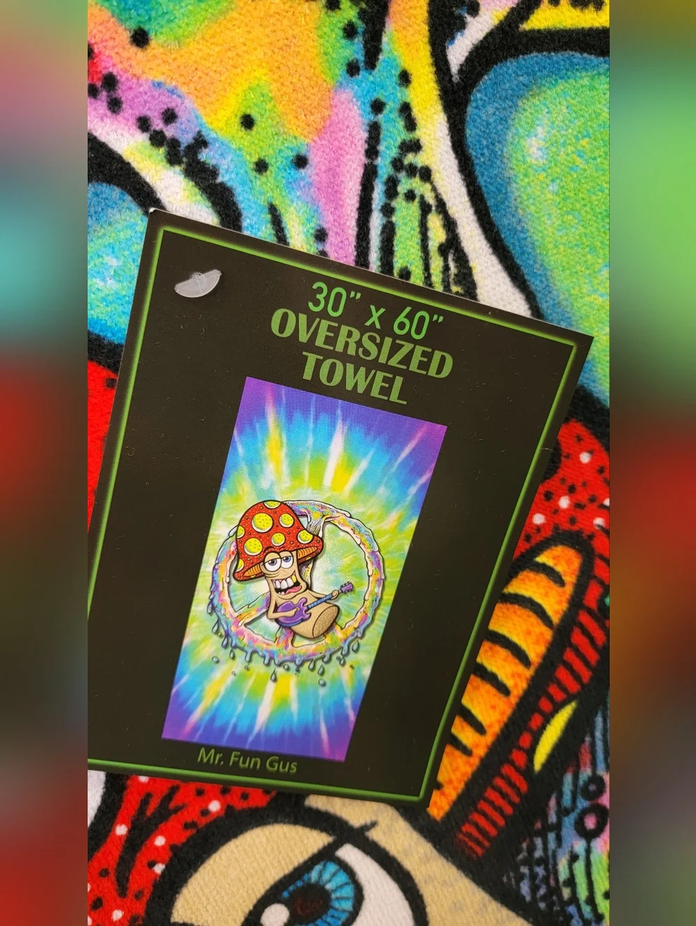 Summer Deal🏷 Cotton Vibrant Tie-Dye Mushroom Beach Towel Or Decor